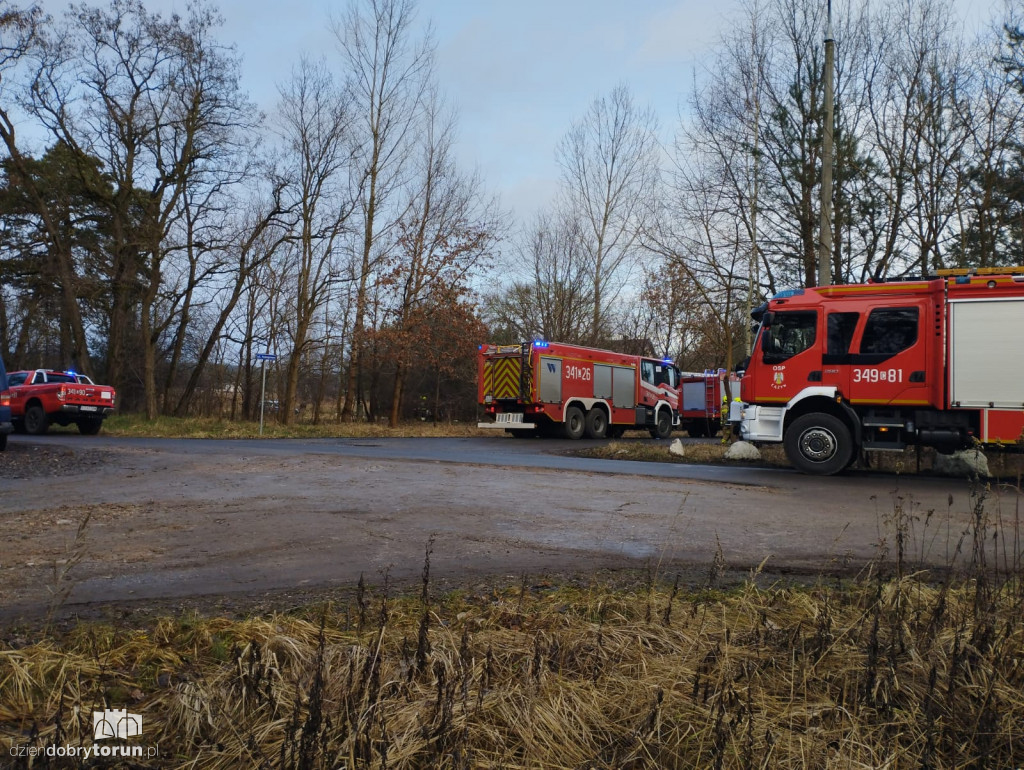 Groźny pożar w powiecie toruńskim