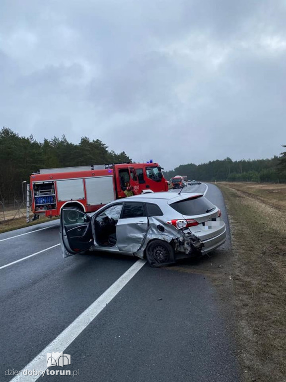 Zderzenie czterech aut na S10 pod Toruniem