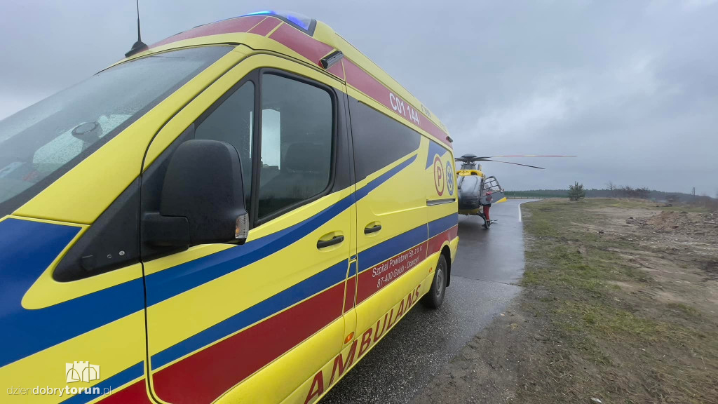 Wypadek w pobliżu Torunia