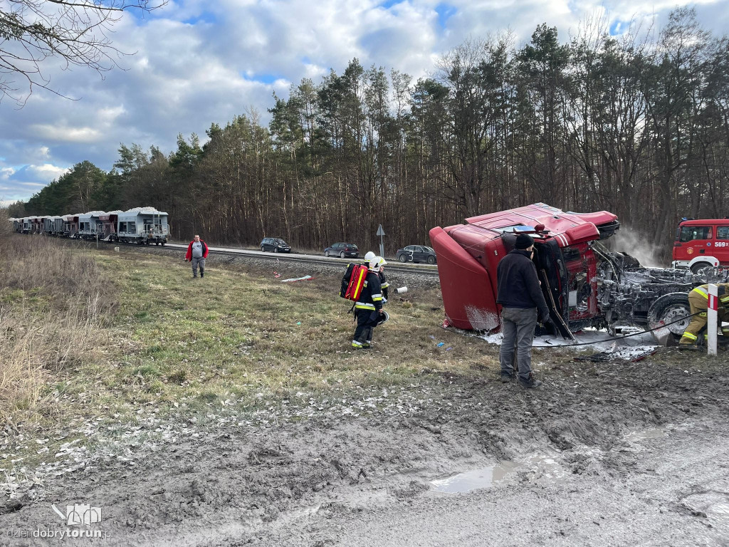 Zderzenie pociągu z ciężarówką w regionie