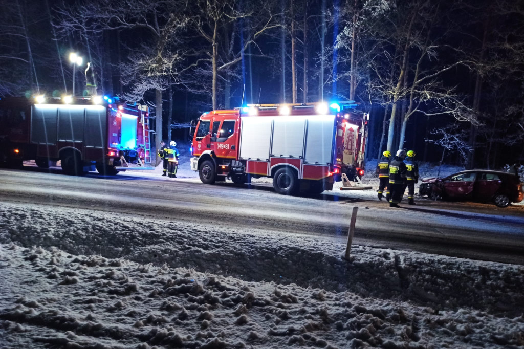 Wypadek na drodze w pobliżu Torunia