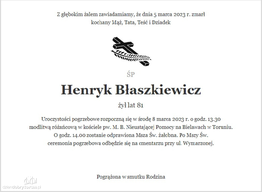 Te osoby odeszły w minionym tygodniu [3-9.03]