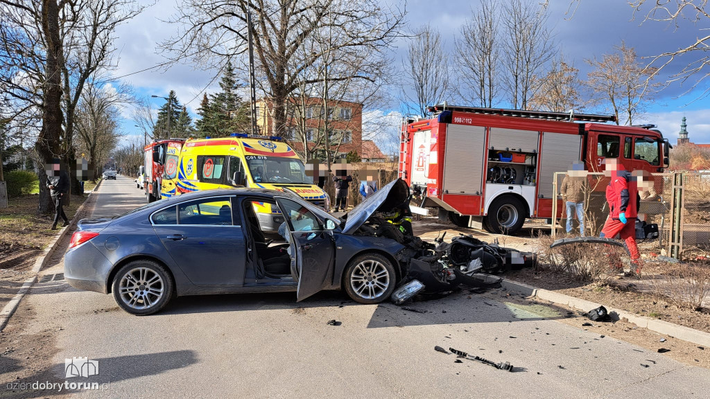 Wypadek w pobliżu Torunia