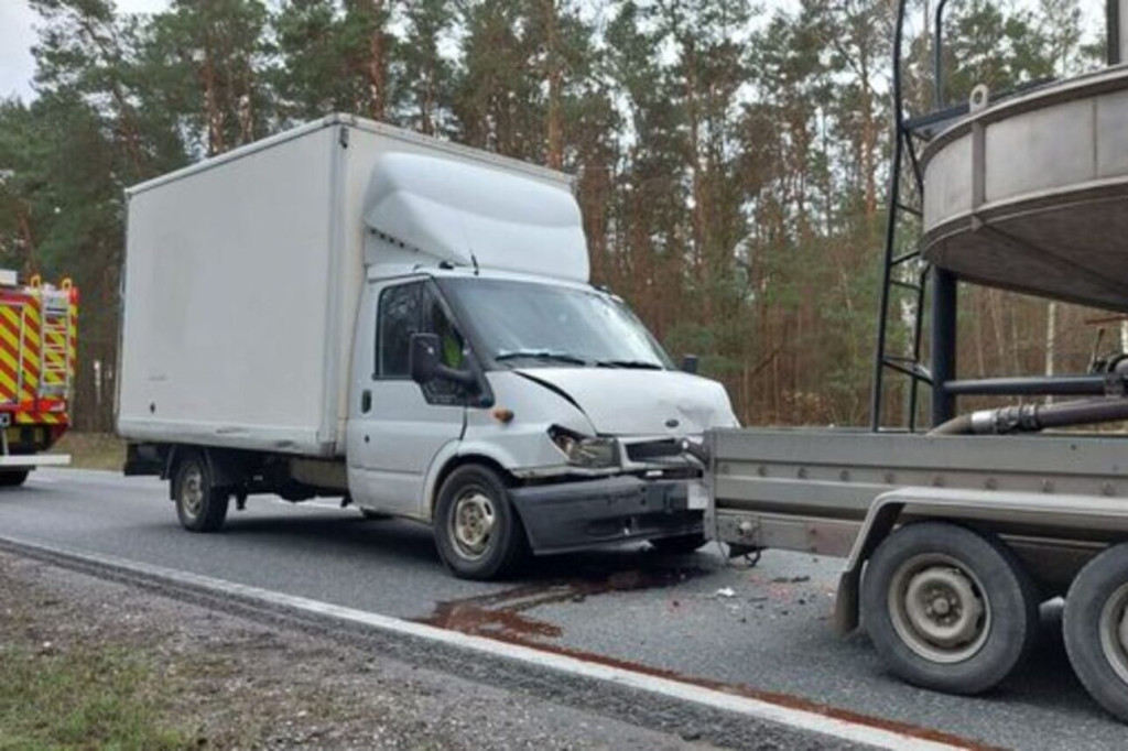 Wypadek w pobliżu Torunia