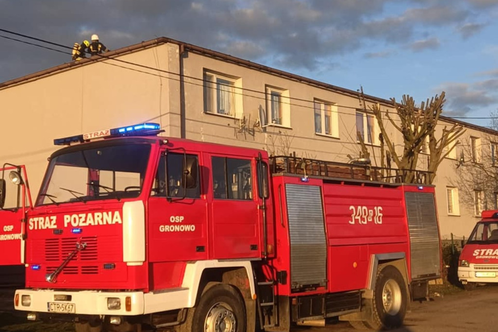 Pożar domu  we wsi pod Toruniem