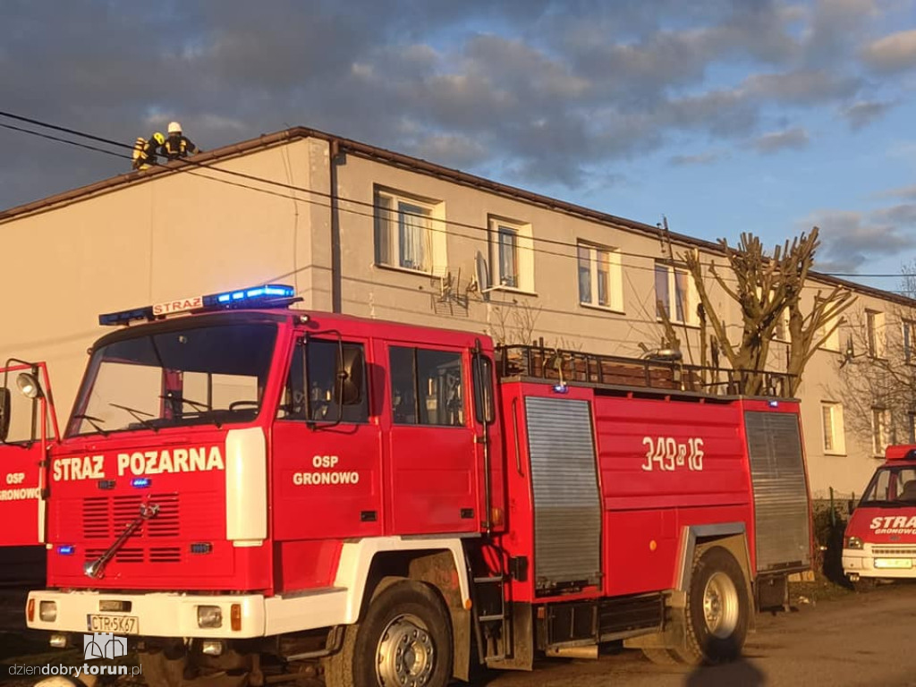 Pożar domu  we wsi pod Toruniem