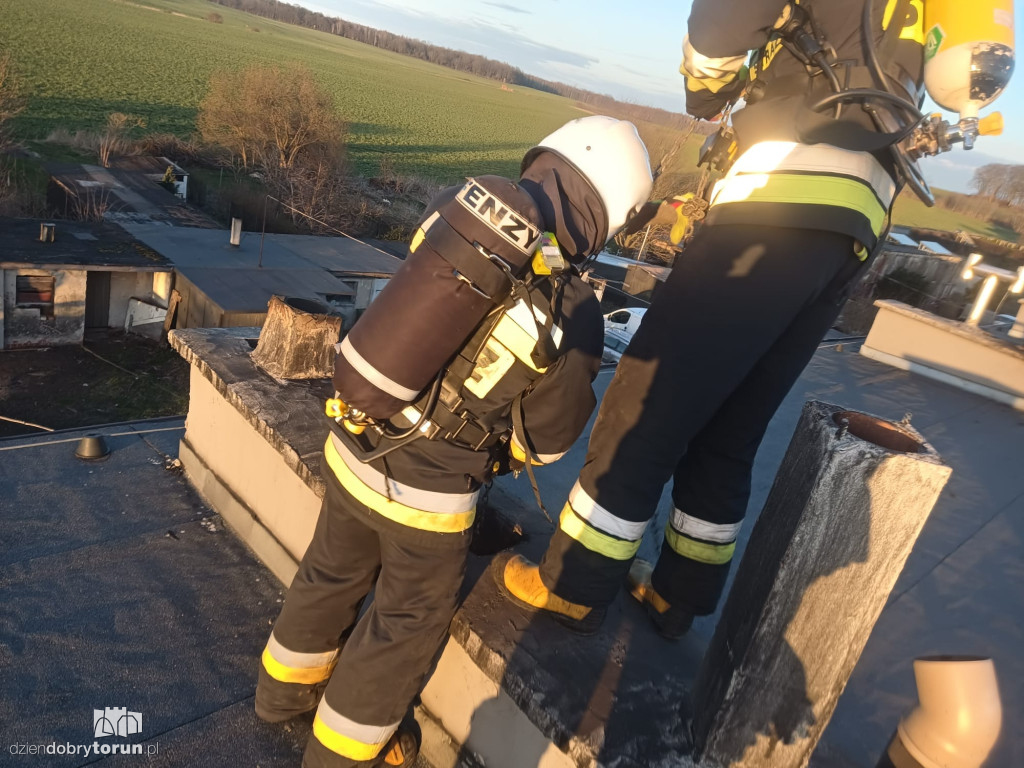 Pożar domu  we wsi pod Toruniem