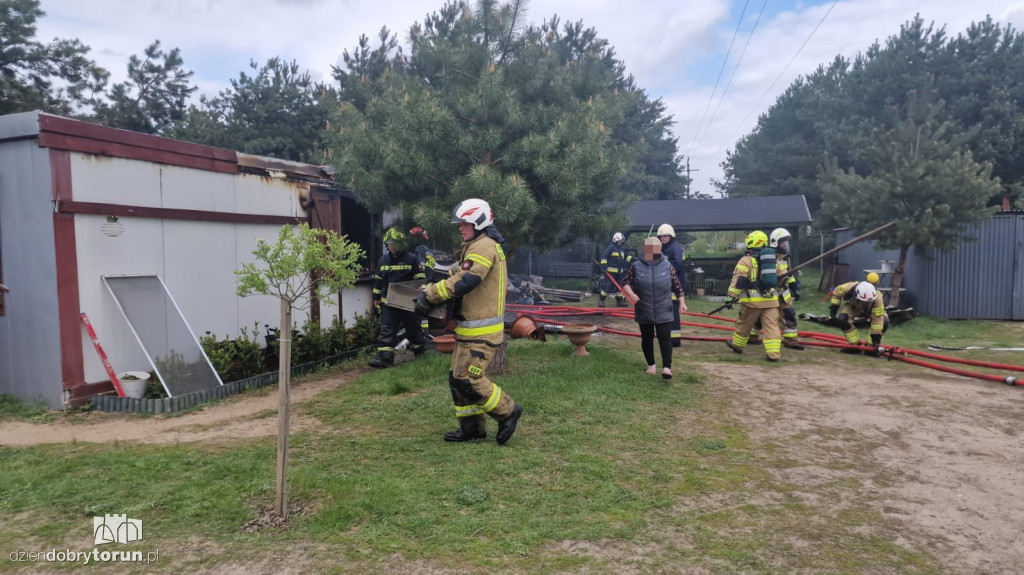 Pożar budynku we wsi pod Toruniem