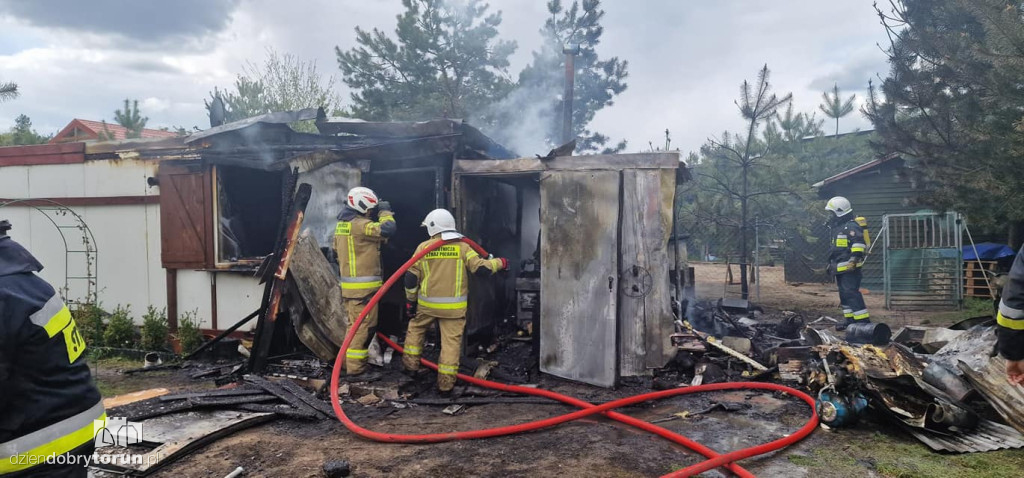 Pożar budynku we wsi pod Toruniem