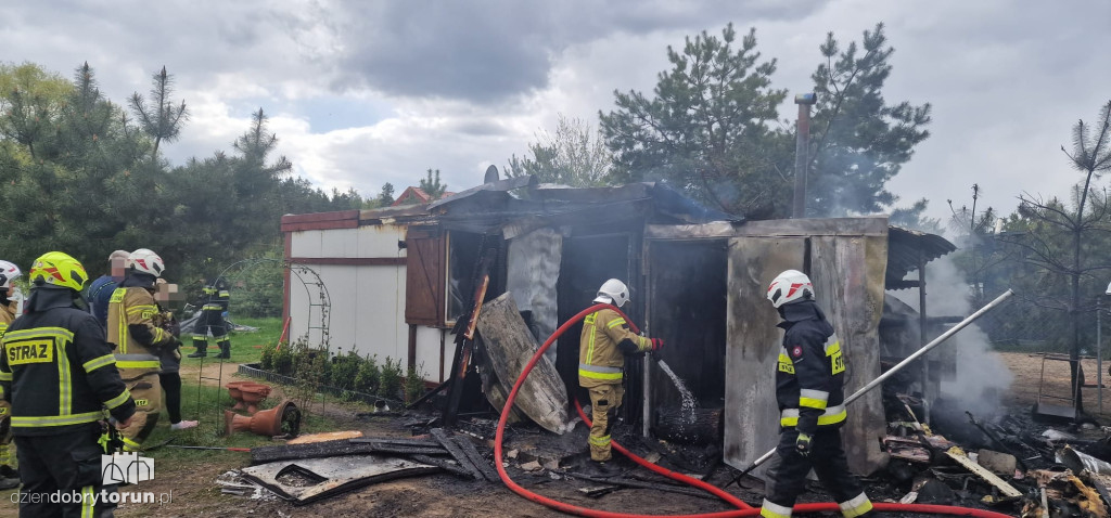 Pożar budynku we wsi pod Toruniem