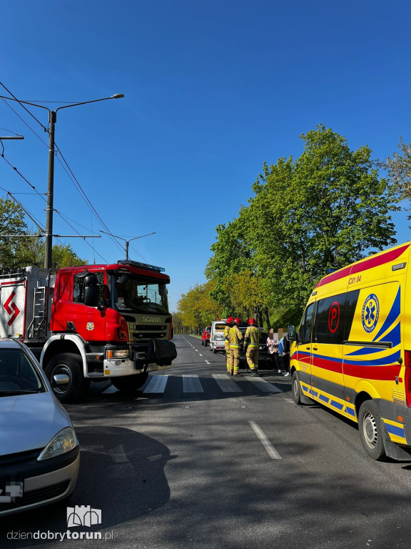 Groźny wypadek przy Lubickiej w Toruniu