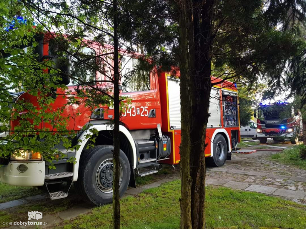 Pożar przy Wieżowej w Toruniu