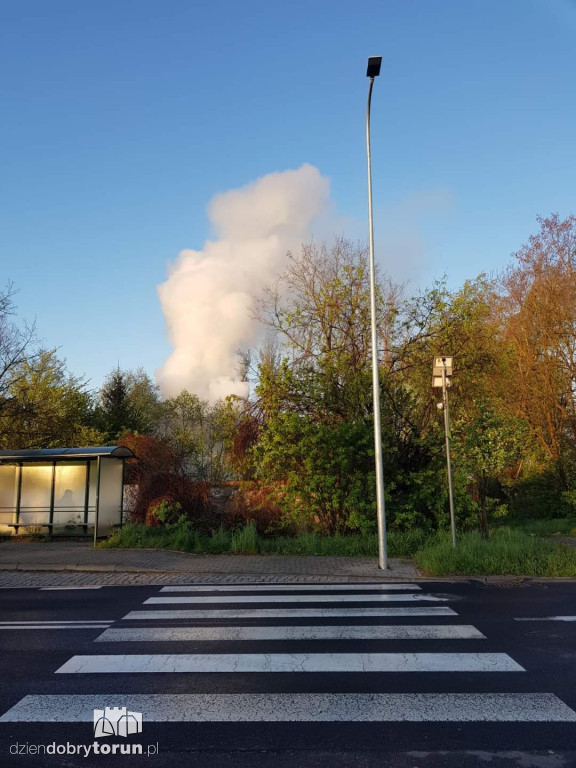 Pożar przy Wieżowej w Toruniu