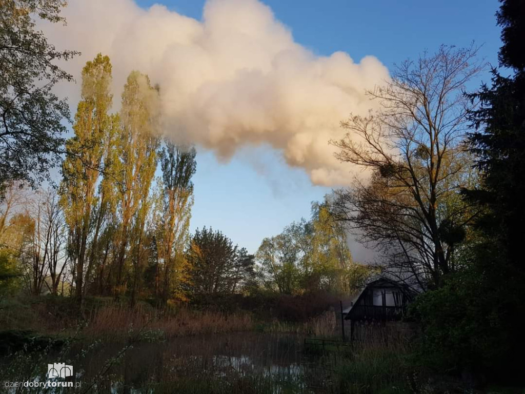 Pożar przy Wieżowej w Toruniu