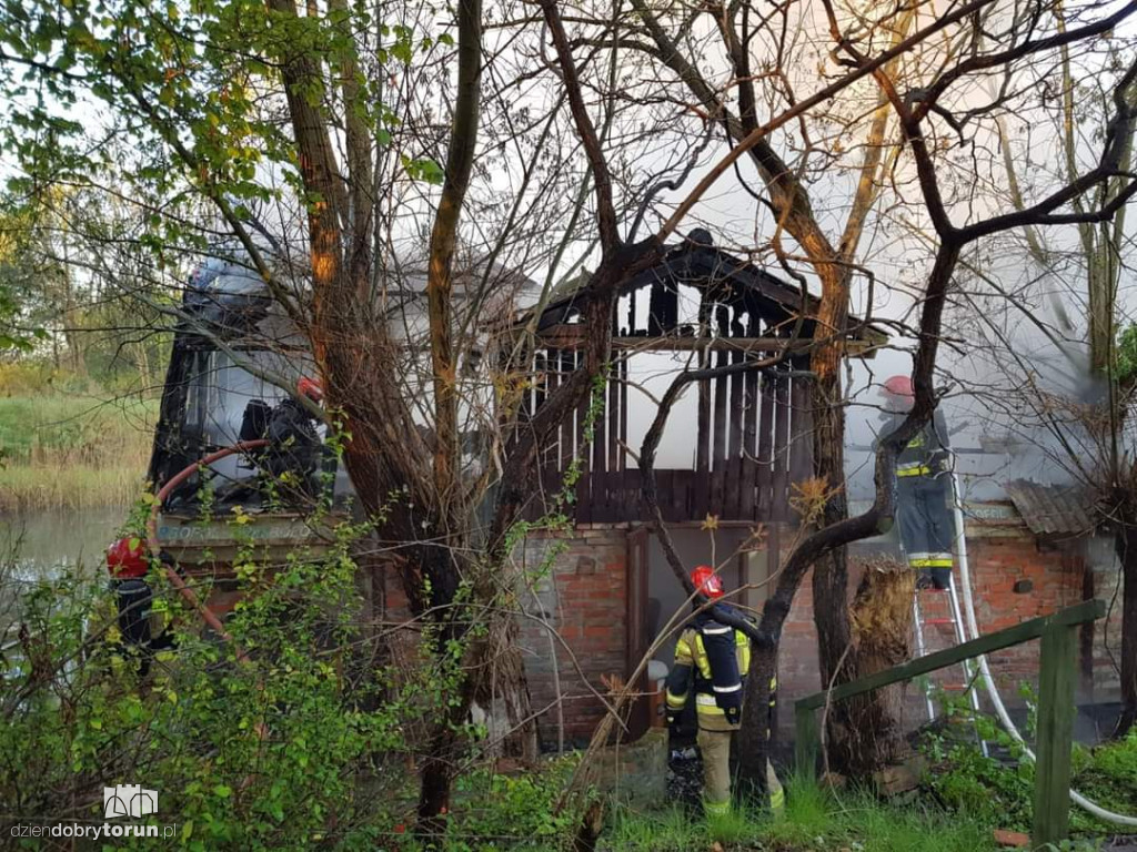 Pożar przy Wieżowej w Toruniu