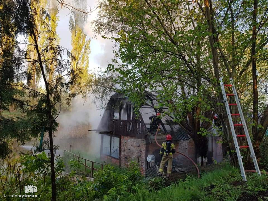 Pożar przy Wieżowej w Toruniu