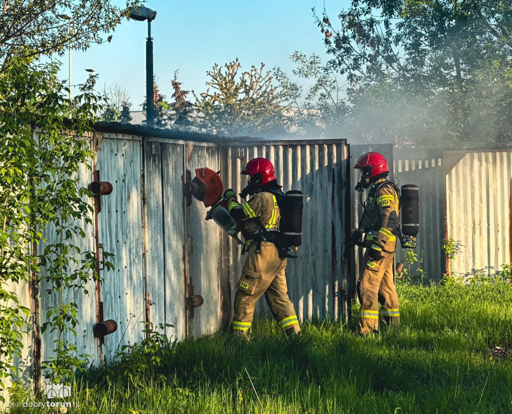 Pożar na Kanałowej w Toruniu