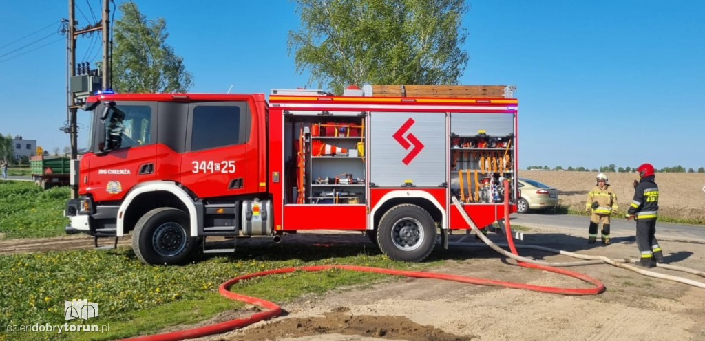 Pożar w Biskupicach pod Toruniem