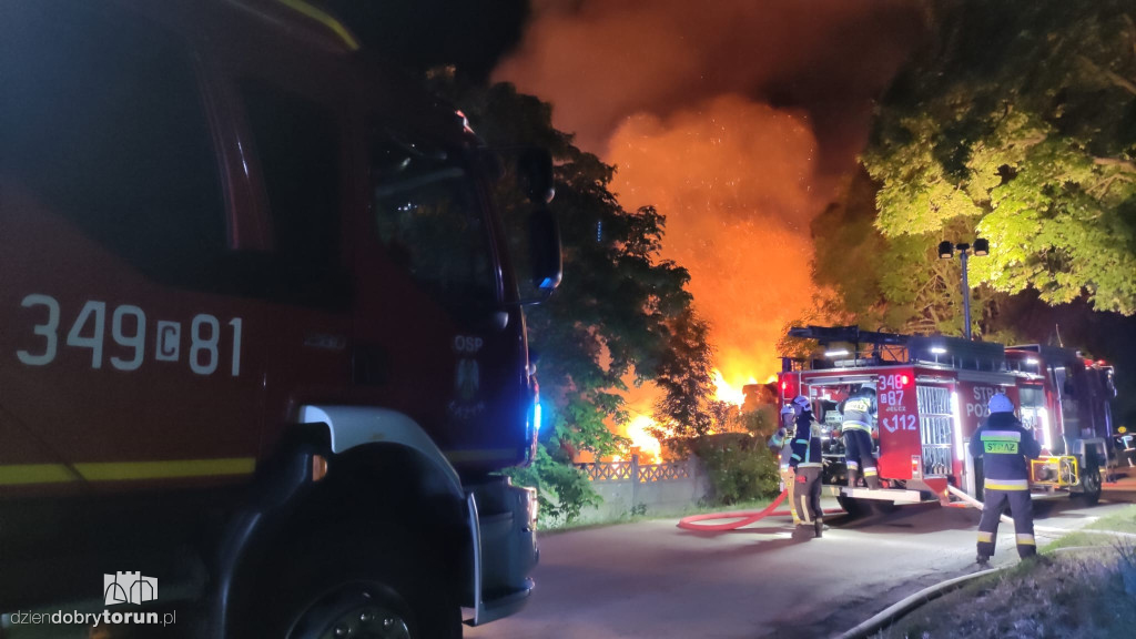 Pożar we wsi pod Toruniem