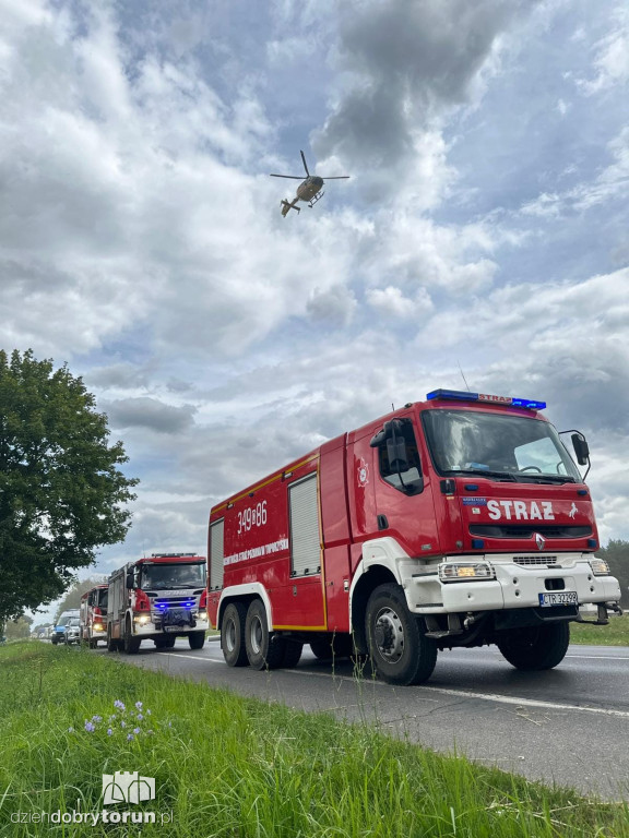 Groźny wypadek w powiecie toruńskim