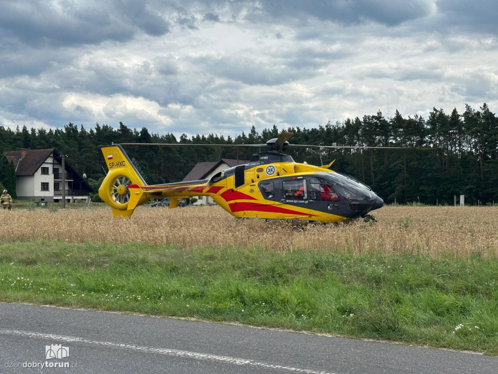 Groźny wypadek w powiecie toruńskim