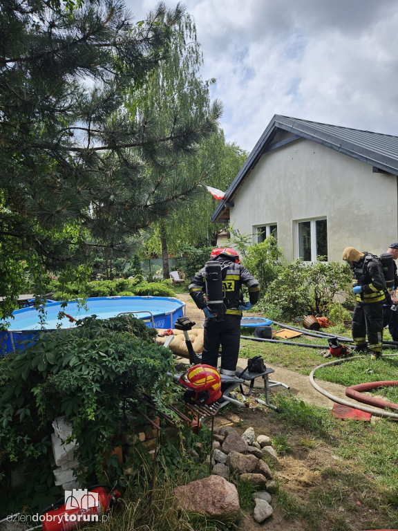 Pożar przy Turkusowej w Toruniu