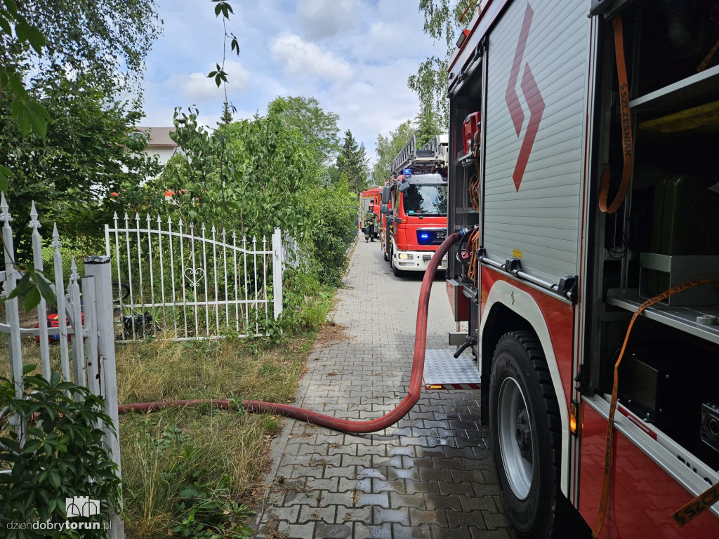 Pożar przy Turkusowej w Toruniu