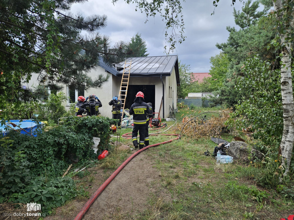 Pożar przy Turkusowej w Toruniu