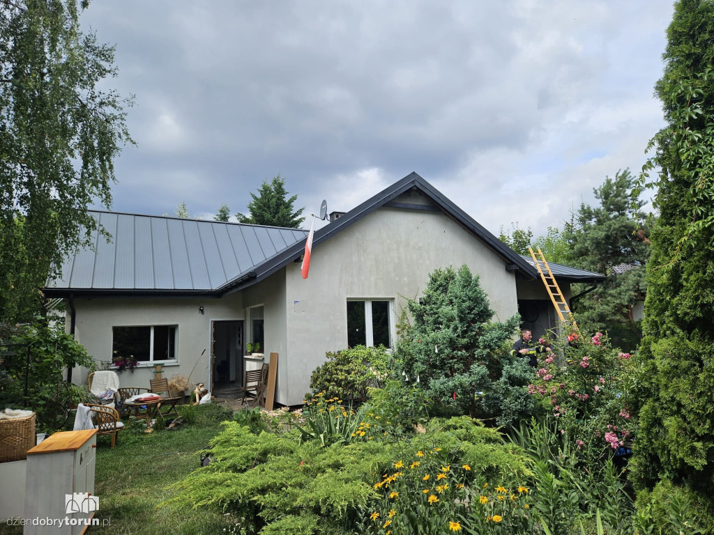 Pożar przy Turkusowej w Toruniu