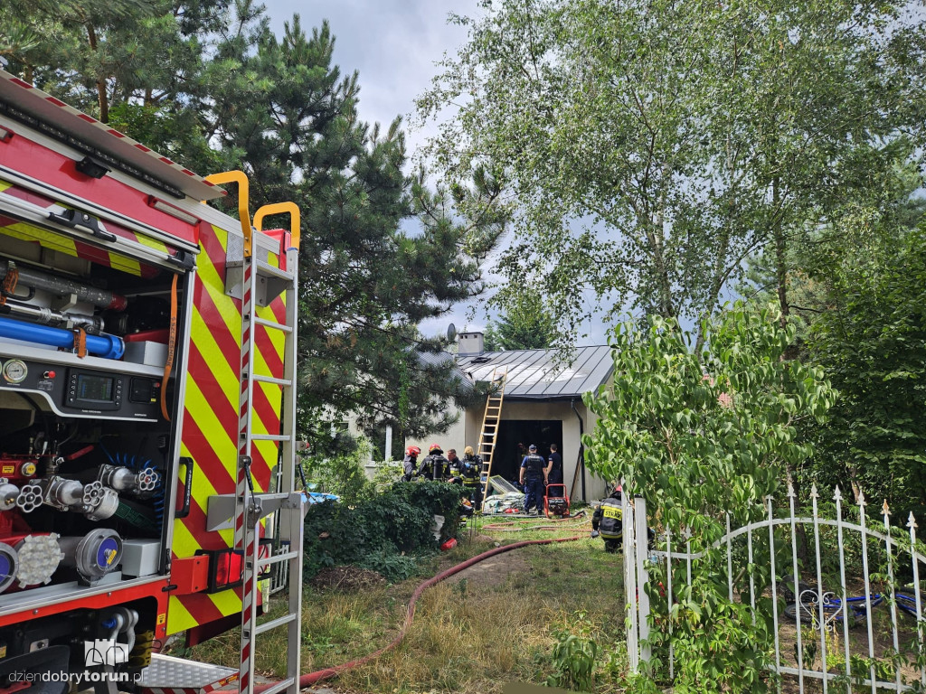 Pożar przy Turkusowej w Toruniu