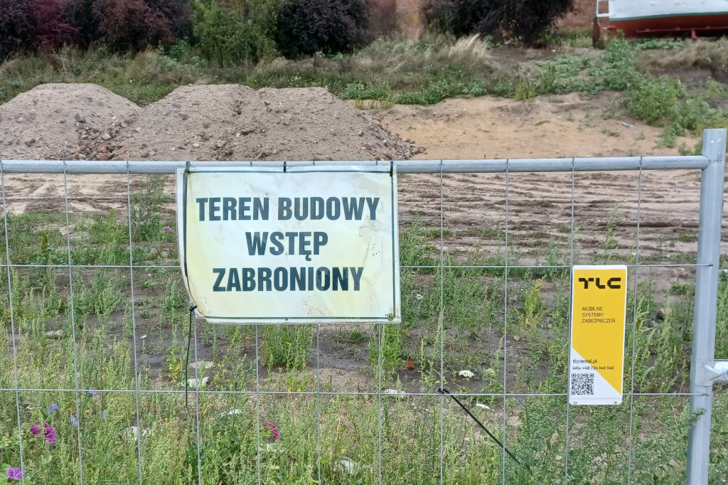 Rozkopany toruński bulwar