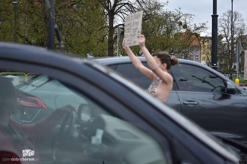 Tak wyglądał protest aktywistki