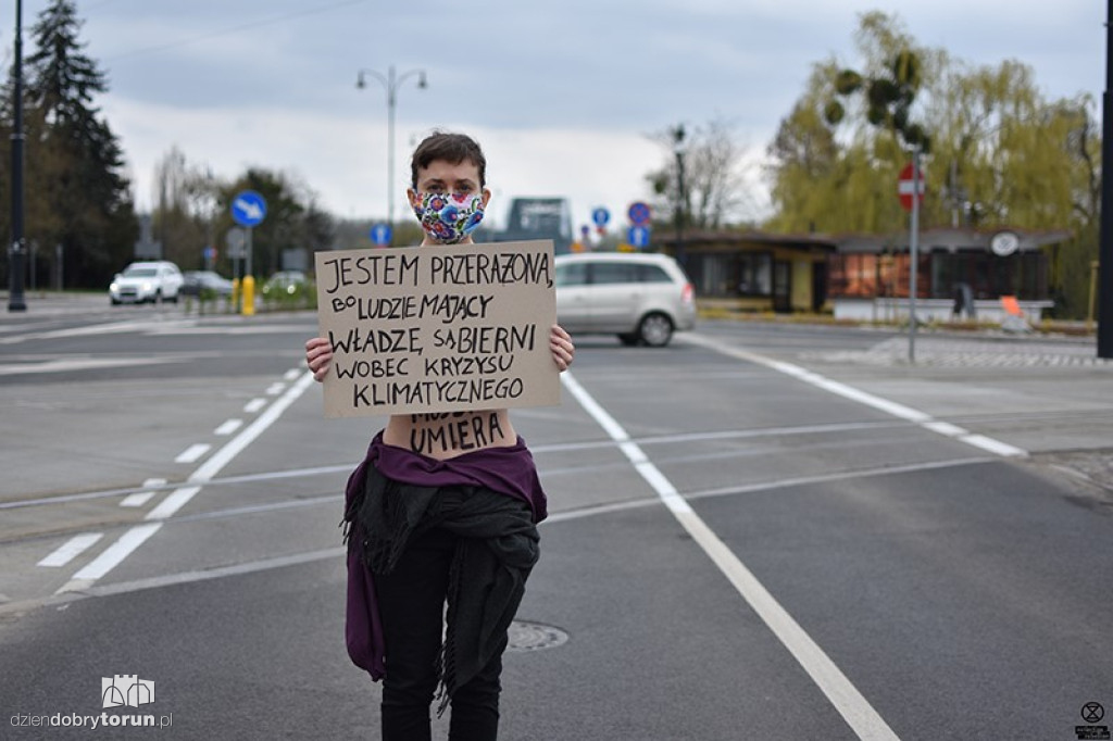 Tak wyglądał protest aktywistki