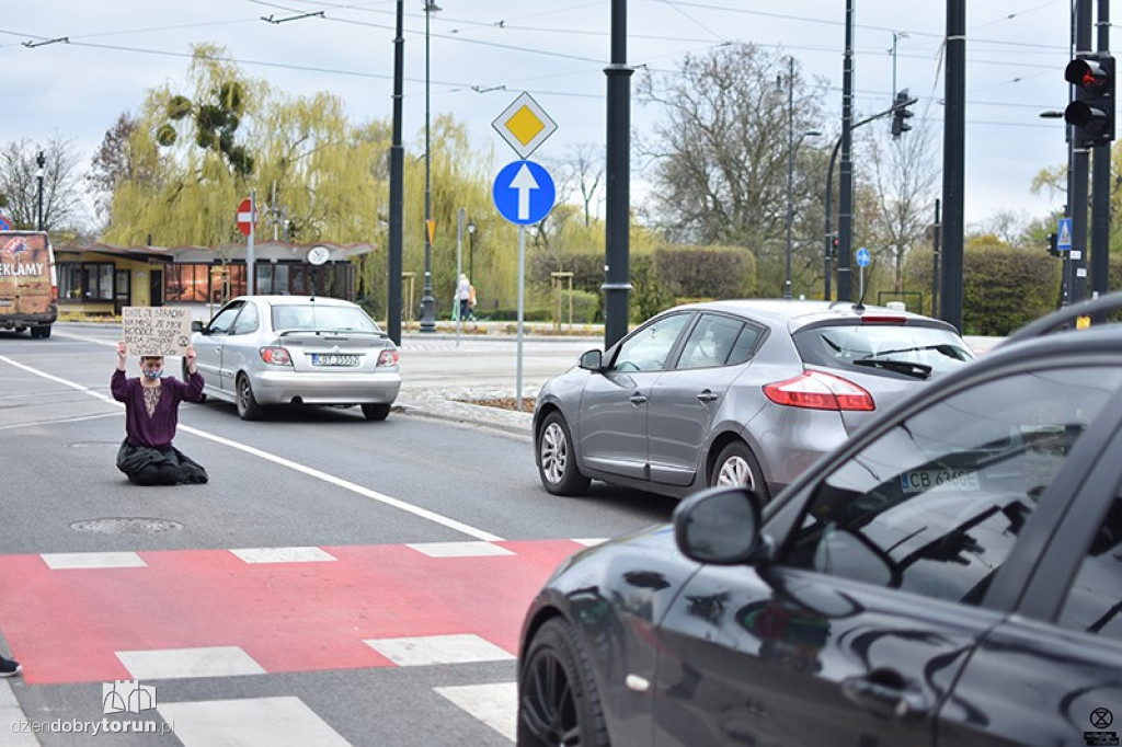 Tak wyglądał protest aktywistki