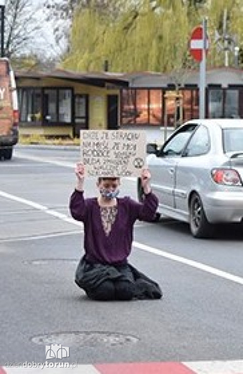 Tak wyglądał protest aktywistki