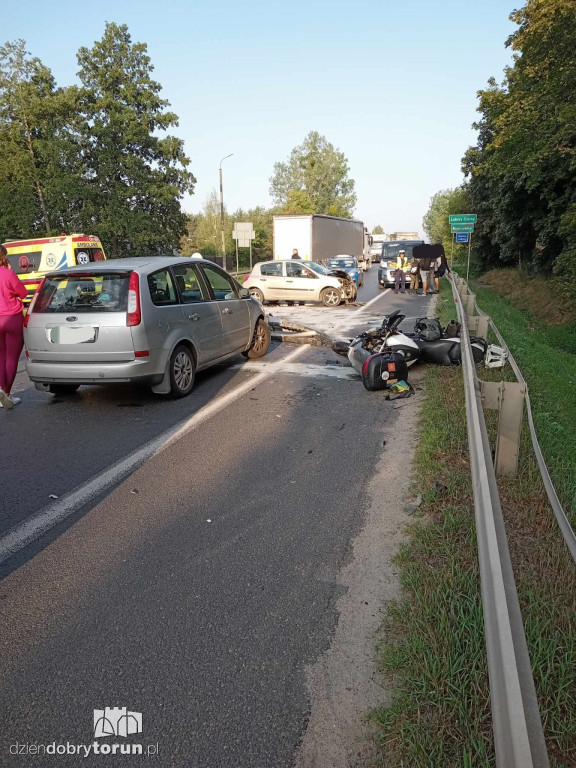 Dwa wypadki motocyklistów Brzozówce i Lubiczu