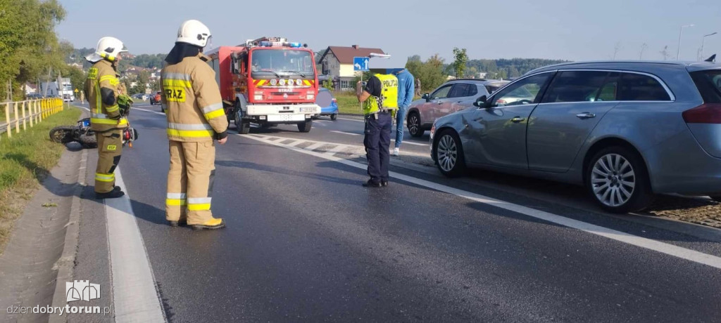 Dwa wypadki motocyklistów Brzozówce i Lubiczu