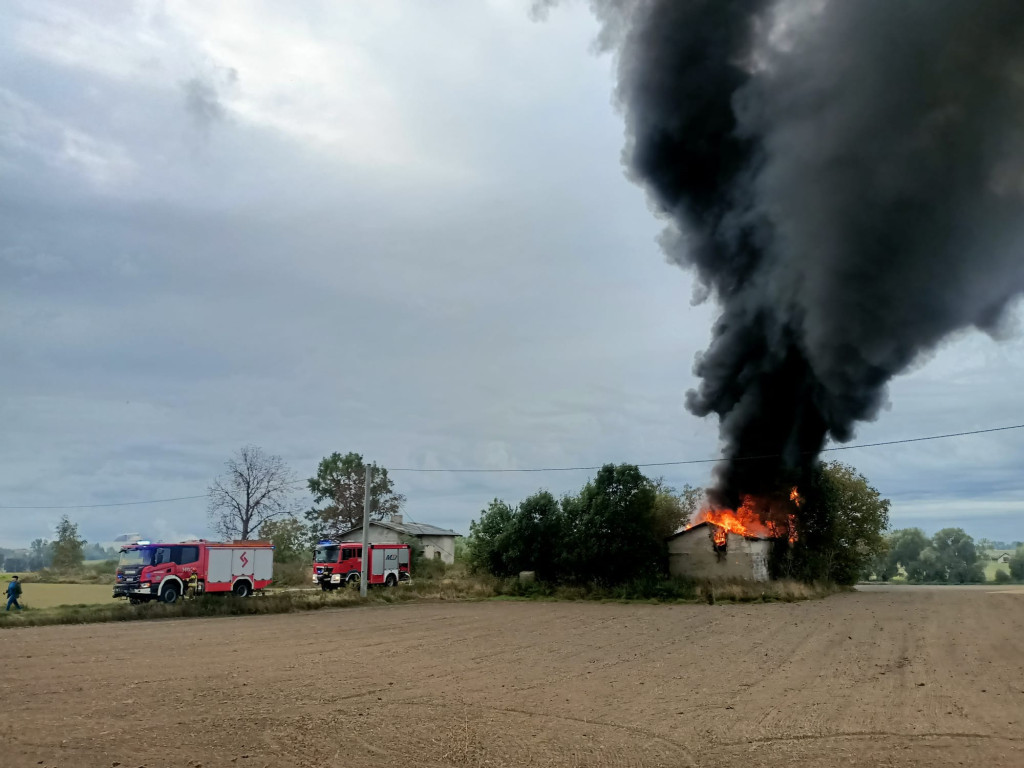 Pożar pustostanu w okolicach Chełmży