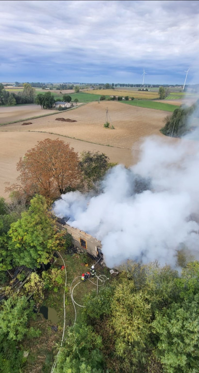 Pożar pustostanu w okolicach Chełmży