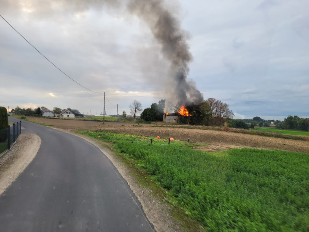 Pożar pustostanu w okolicach Chełmży