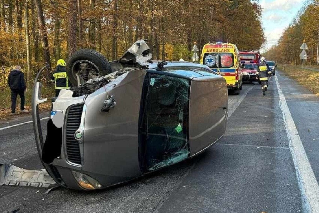 Wypadek w Pędzewie pod Toruniem