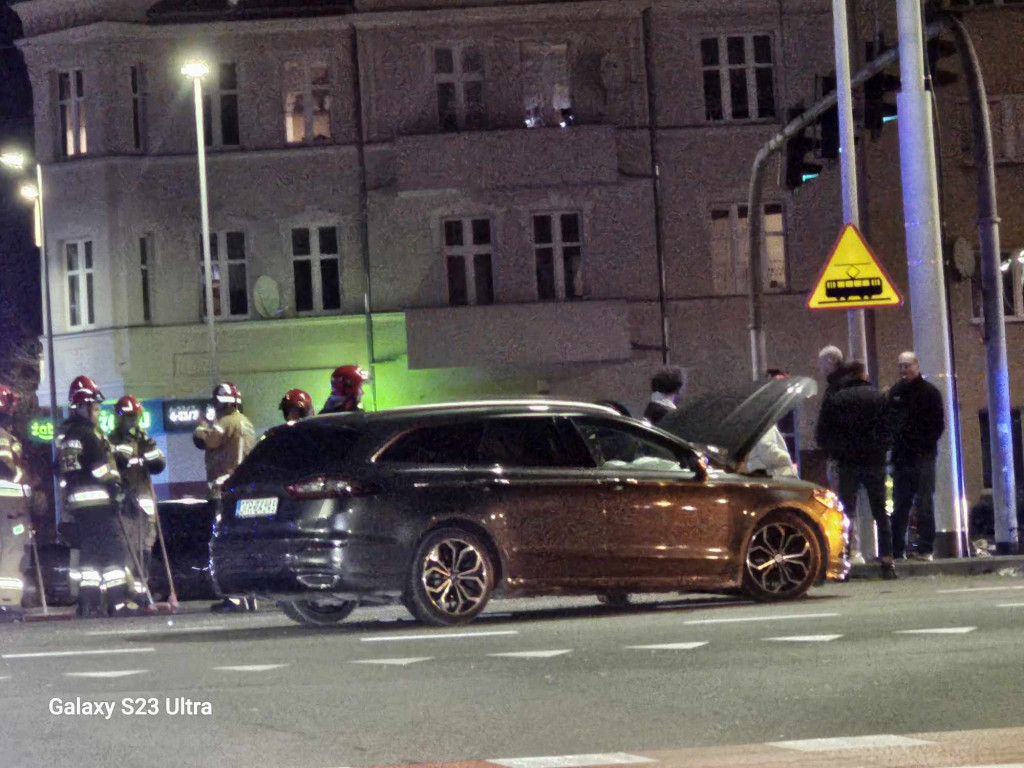 Wypadek na skrzyżowaniu Szosy Chełmińskiej i Bema
