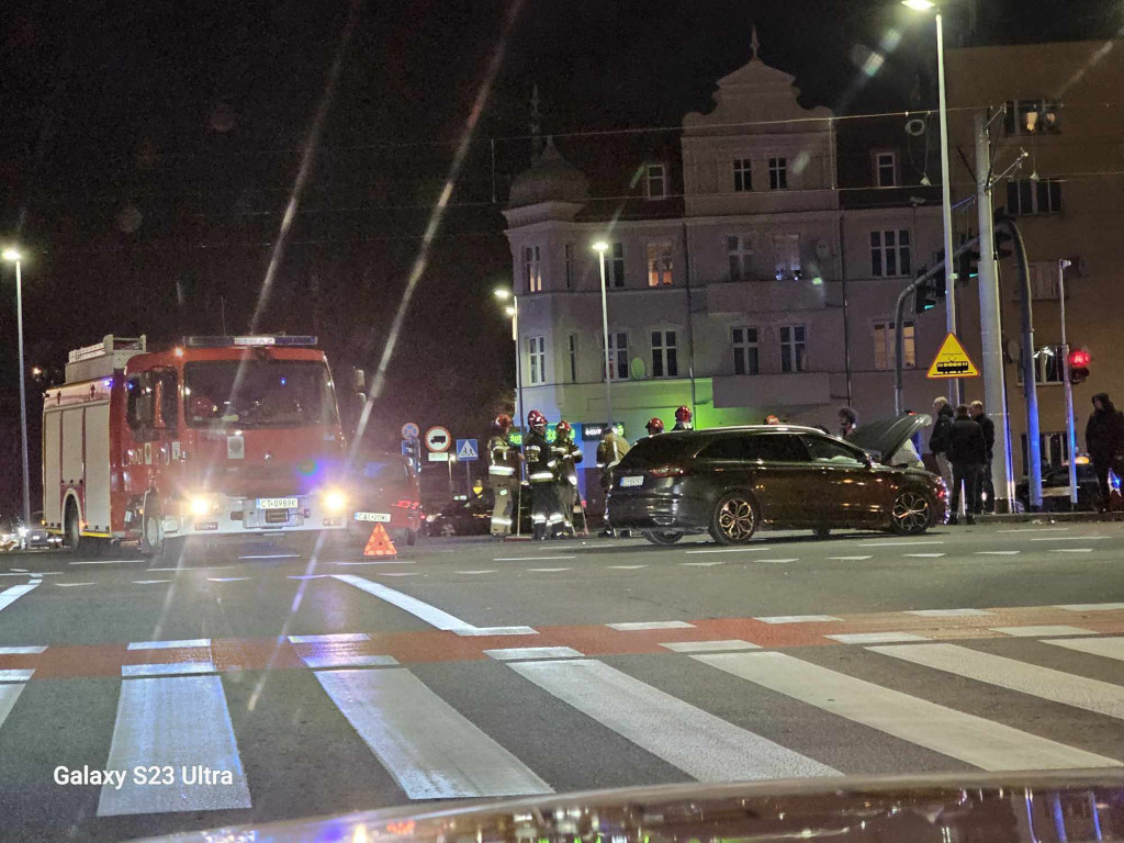 Wypadek na skrzyżowaniu Szosy Chełmińskiej i Bema