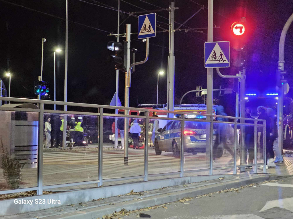 Wypadek na skrzyżowaniu Szosy Chełmińskiej i Bema