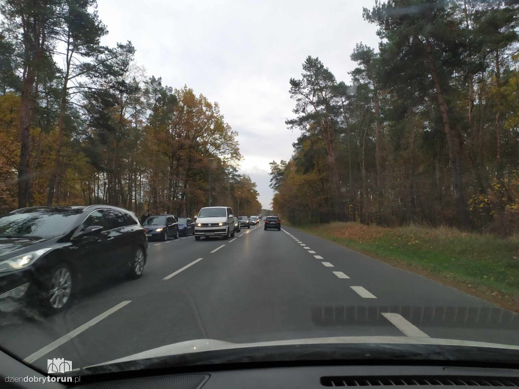 Ogromne korki na wyjeździe z Torunia