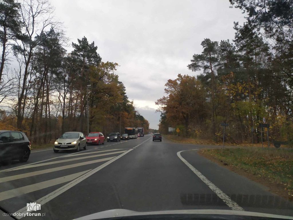 Ogromne korki na wyjeździe z Torunia