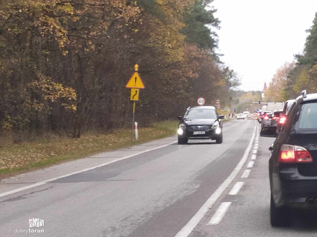 Ogromne korki na wyjeździe z Torunia
