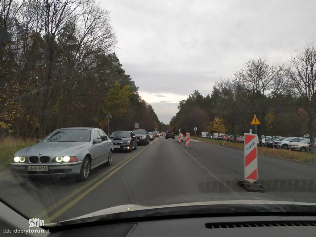 Ogromne korki na wyjeździe z Torunia