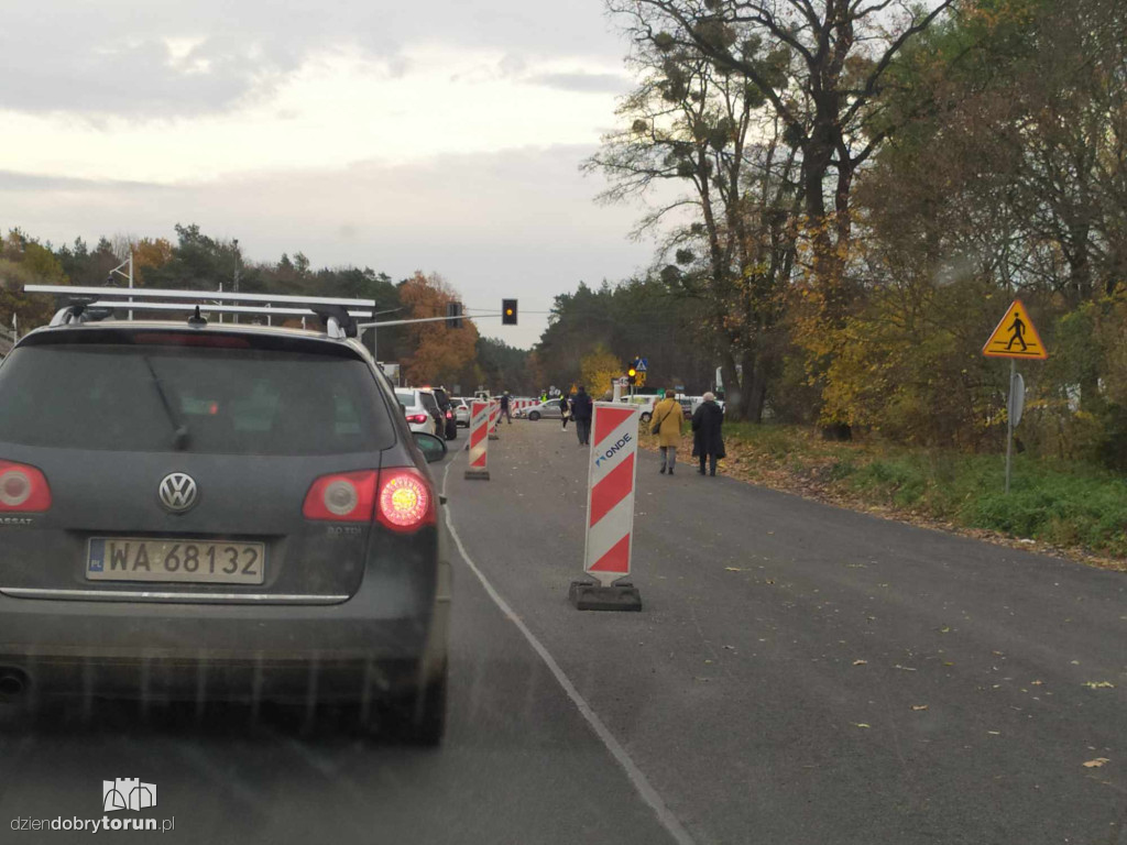 Ogromne korki na wyjeździe z Torunia