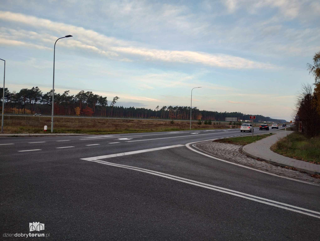 Zniszczony fotoradar na drodze krajowej nr 91